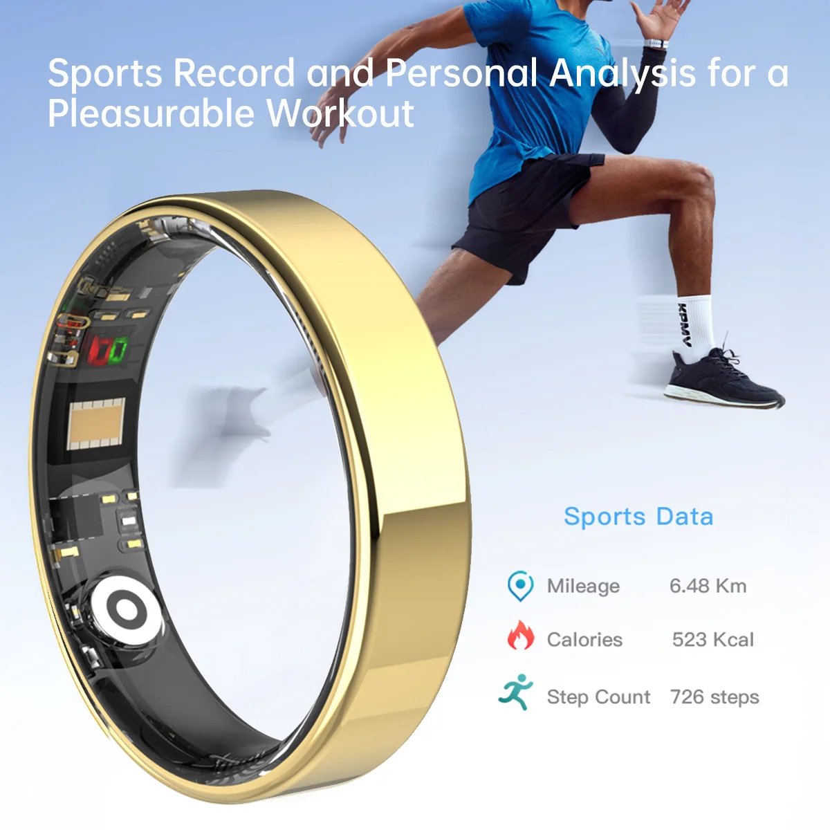 2026 Smart Ring Bluetooth Call Heart Rate Blood Pressure Monitor 5ATM Waterproof Health Ring Men Women For Xiaomi Gift - Image 5