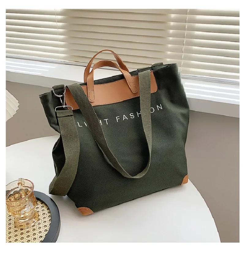 Korean Version Handbag Women Tote Bags Casual Commuter Shoulder Bag Female Ins New Fashion Ladies Messenger Canvas Large Bag