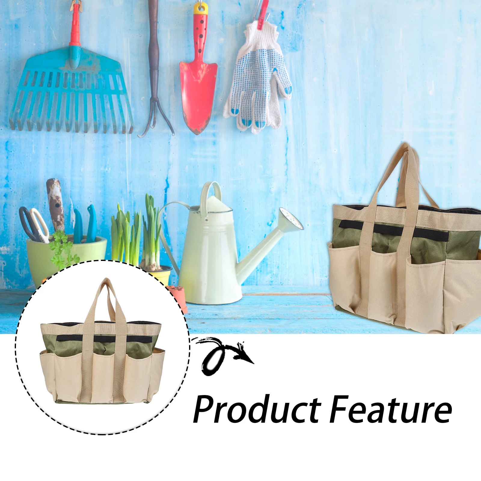 

Flower Shovel Bag Oxford Cloth Toolkit Organizer Gardening Storage Hand Tools Container Tool Tote Seed Pouch Garden