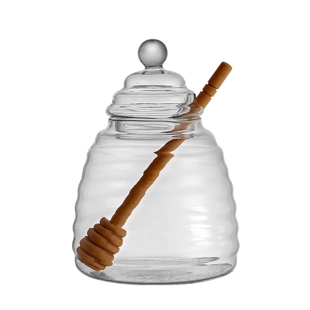 Honey Pot with Dipper and Lid Kitchen Tools Honey Jar for food