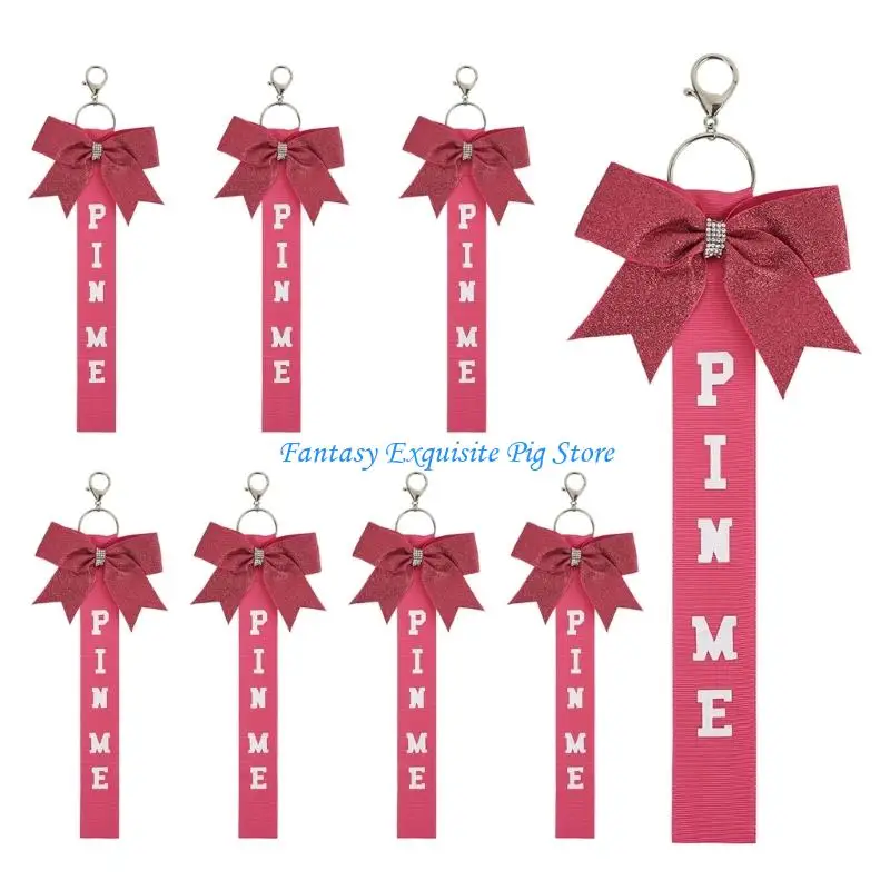 حزمة مفاتيح لعبة Game Day Ribbon 8 ملحقات مشجع مع بلورات مثل ملابس الزخارف