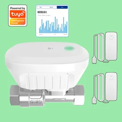 Tuya Wifi Smart Water Valve Water Flow Rate Meter Garden Water Shut Off Timer Irrigation Controller with Alexa Google Assistant