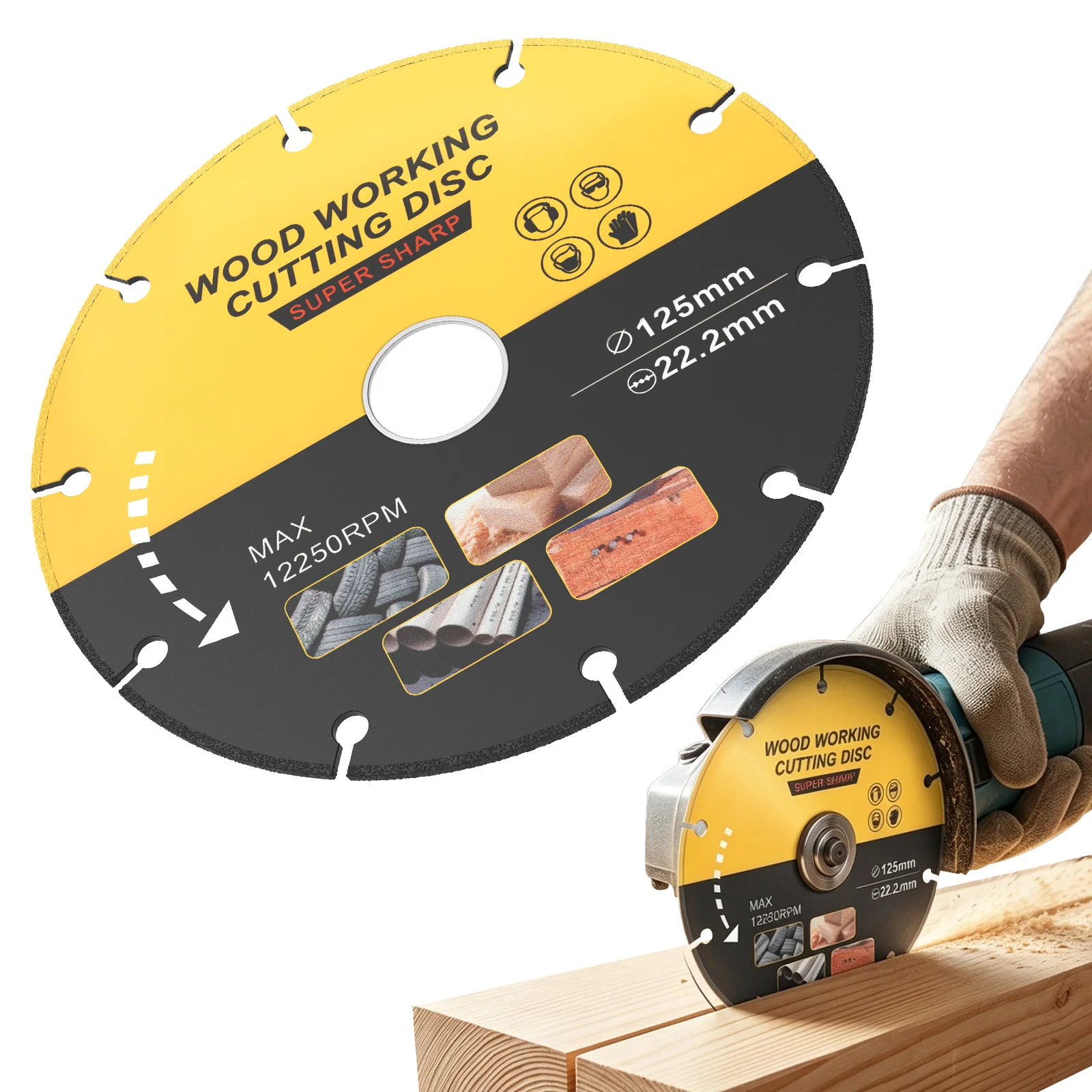 5 inch Saw Disc Multitool Wood Cutter Angle Grinder Blades For Wood Carbide Saw Blades Wood Cutting Disk Cutting Wood