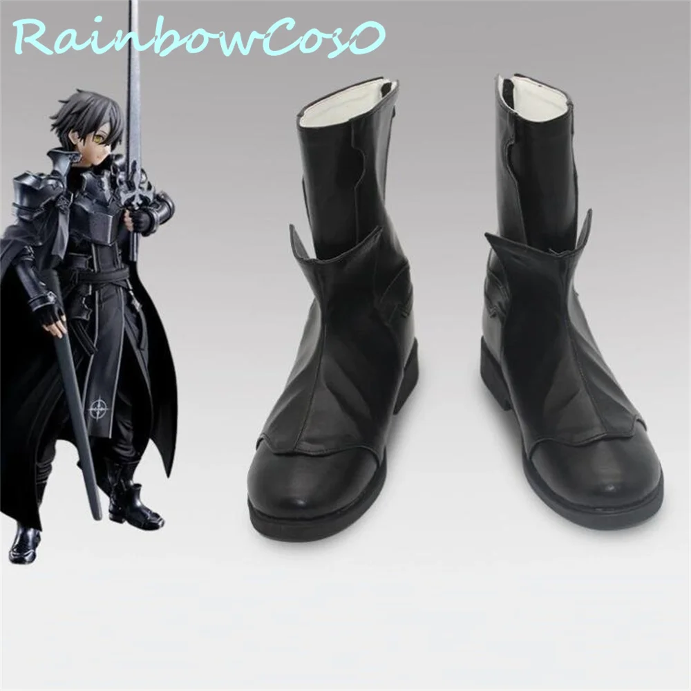 

Narusaka Kazuto Kirigaya Kazuto Kirito Sword Art Online Cosplay Shoes Boots Game Anime Halloween Christmas RainbowCos0 W3533