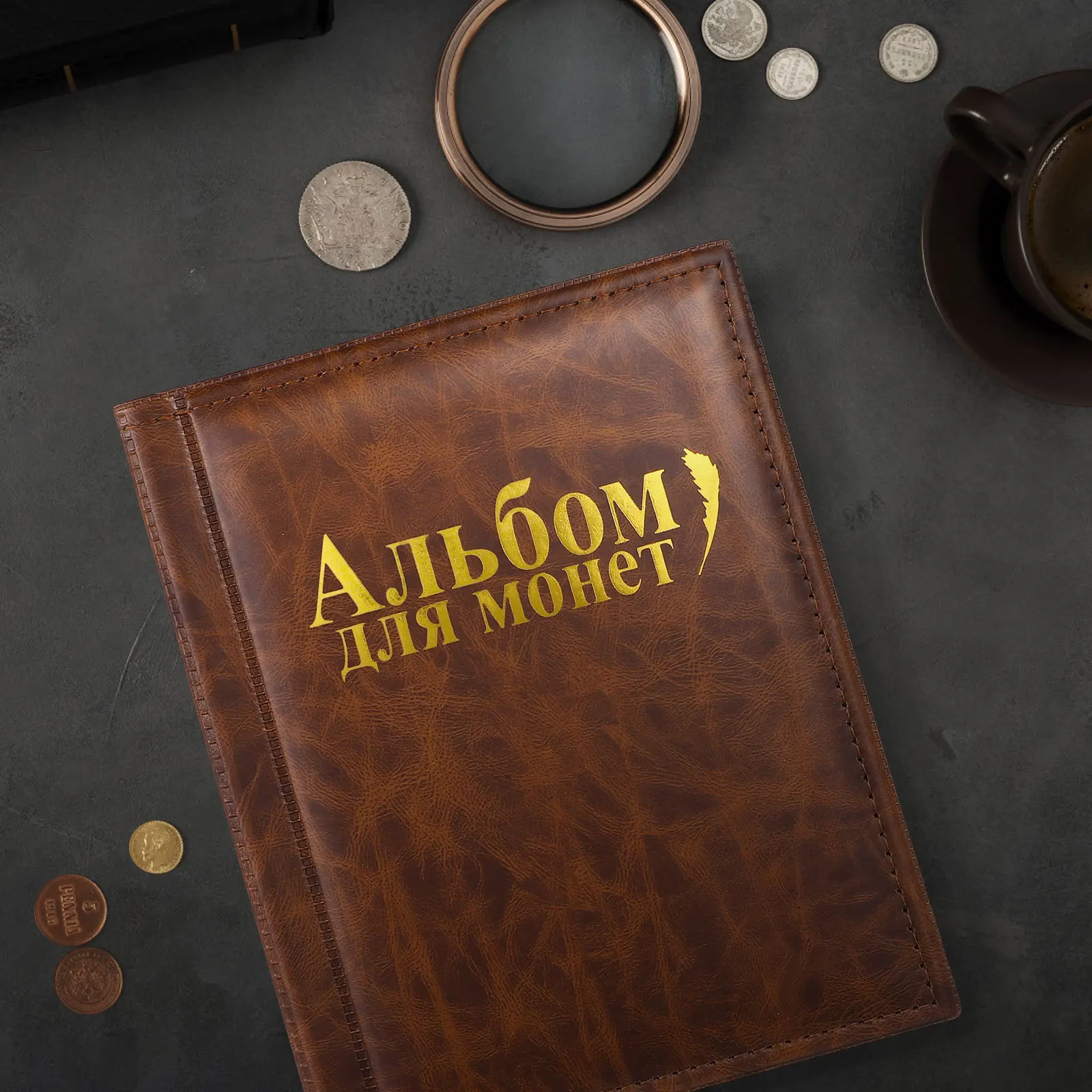 كتاب جمع العملات المعدنية، غطاء من البولي يوريثان، ألبوم حامل العملات المعدنية السميك المقاوم للتمزق لعرض منظم التخزين #2