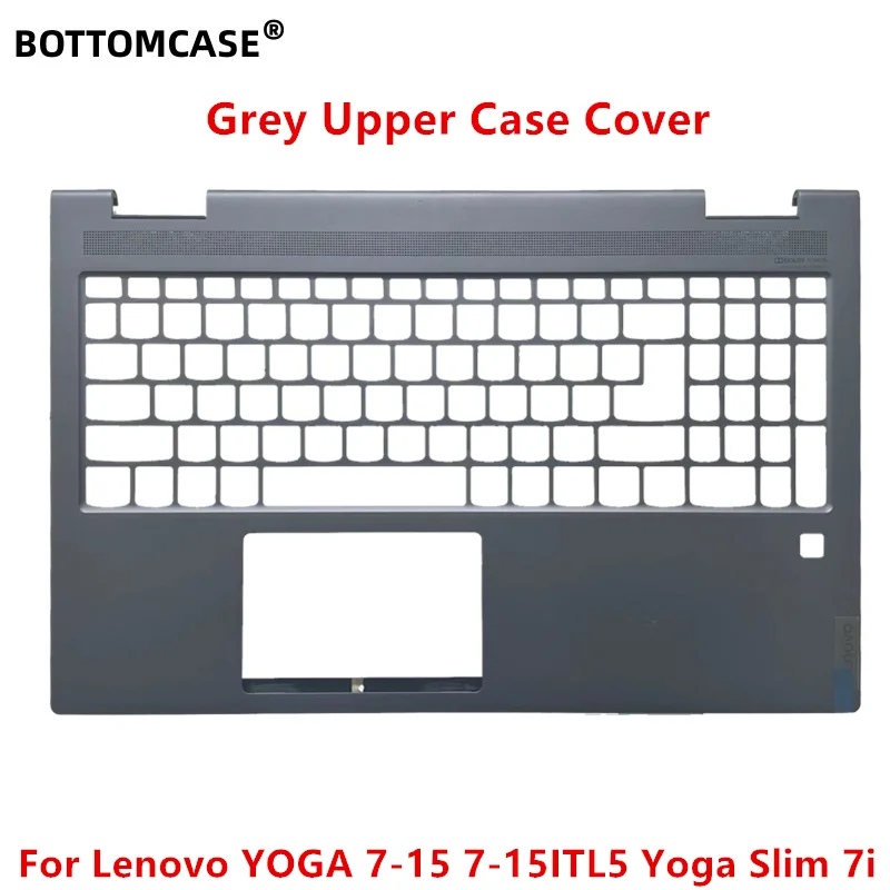 bottomcase novo laptop palmrest tampa superior para lenovo yoga 715 7 15itl5 yoga slim 7i cinza marrom am1ry000110 01