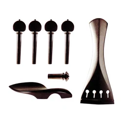 Supreme Ebony Violin Fittings Set Hill Style Ebony Wood Violin Accessories For 4/4 Fiddle Violin Handmade & Electric Build DIY