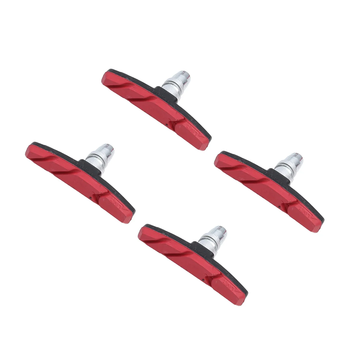 2 Pairs of Mountain Road Cycling Bike V Brake Pads Braking Shoes Blocks Cycling Accessories for V-brake System (Red)