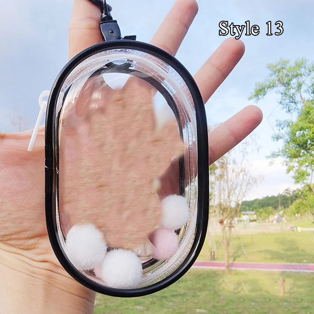 Mystery Box Keychain Bag Girls Toy Storage Case Organizer Box Storage Pouch Key chain Thicken Transparent Bag Pendent Keyring