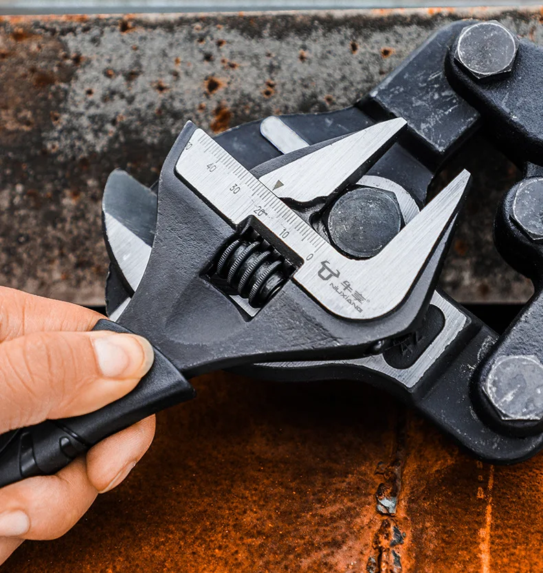 6/8/10/12 inch Adjustable Spanners Measuring Wrenches Hole-opening Spanners Household Workshop Multifunction Hand Repair Tools