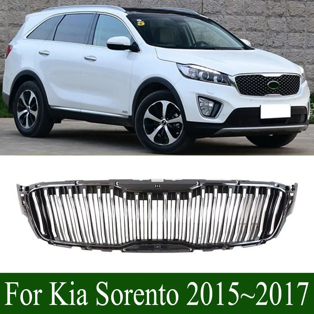 

For Kia Sorento 2015~2017 ABS Radiator Grille Frame Trim Car Styling High Quality Refit Front Grille Racing Grill Tuning