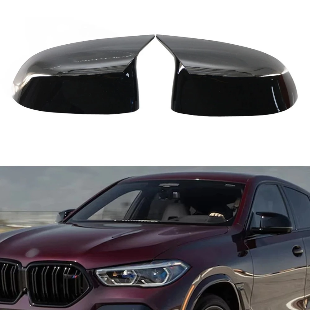 

For BMW X3 G01 X4 G02 X5 G05 X6 G06 X7 G07 2018 2019 2020 M Style Black Rearview Mirror Cover X3M Look