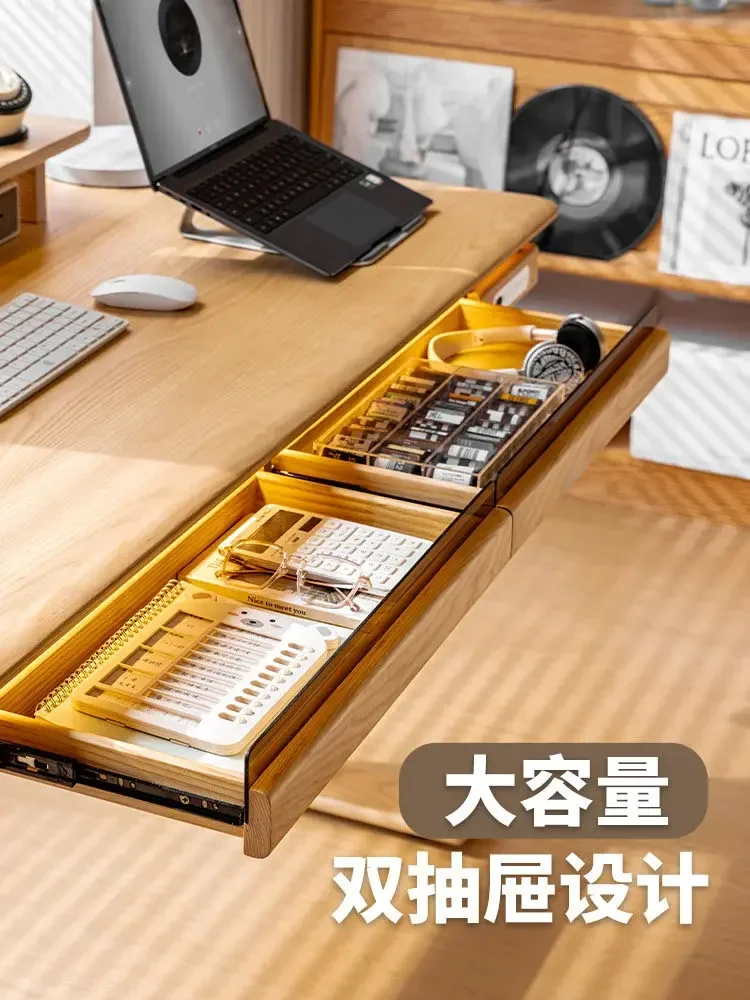 Solid Wood Electric Lifting Computer Home Study Work DeskX9