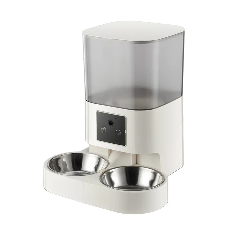 

Solid Intelligent Pet Feeder Automatic Cat Dog Feeding Machine Visual Timing Remote Quantitative Control Bowls