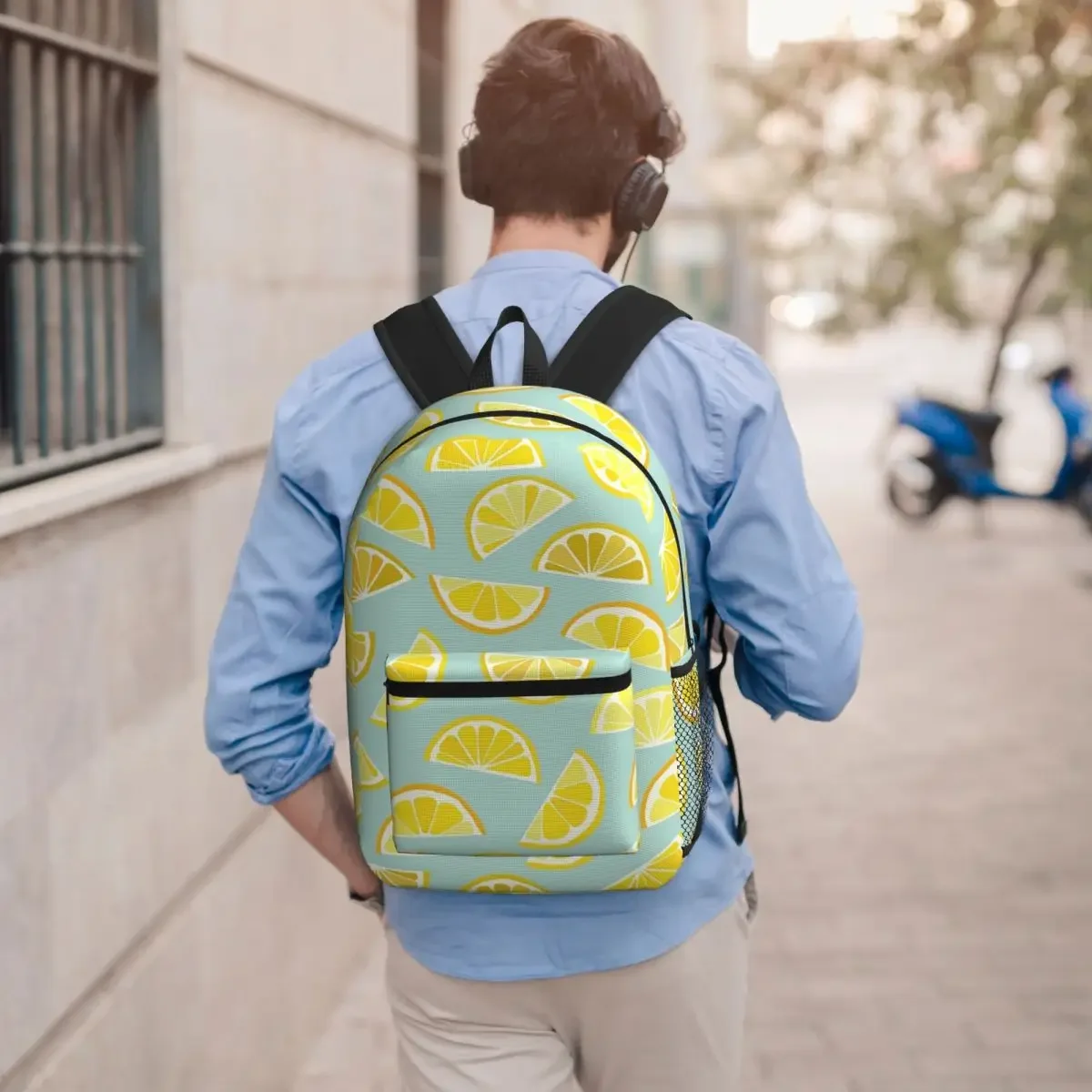Playful Lemon Slices Backpack Boys Girls BookBag Kids School Bag Computer Shoulder Bags for Men Women