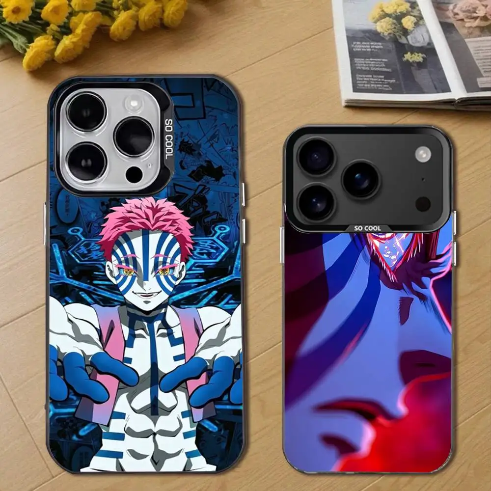 

A-Akaza D-Demon Phone Case For iPhone 17,16,15,14,13,12,11,Pro,Max,Plus,E,Air,Mini Black Tpu Cover