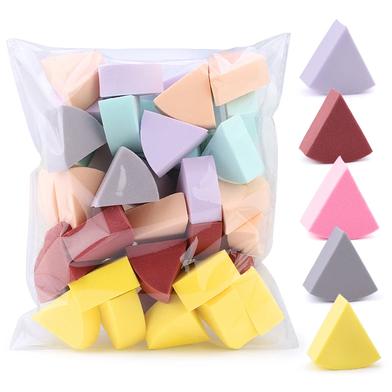 20/50 Pcs Triangle Makeup Blender 7 Colors Liquid Foundation Powder Wet and Dry Makeup Sponge