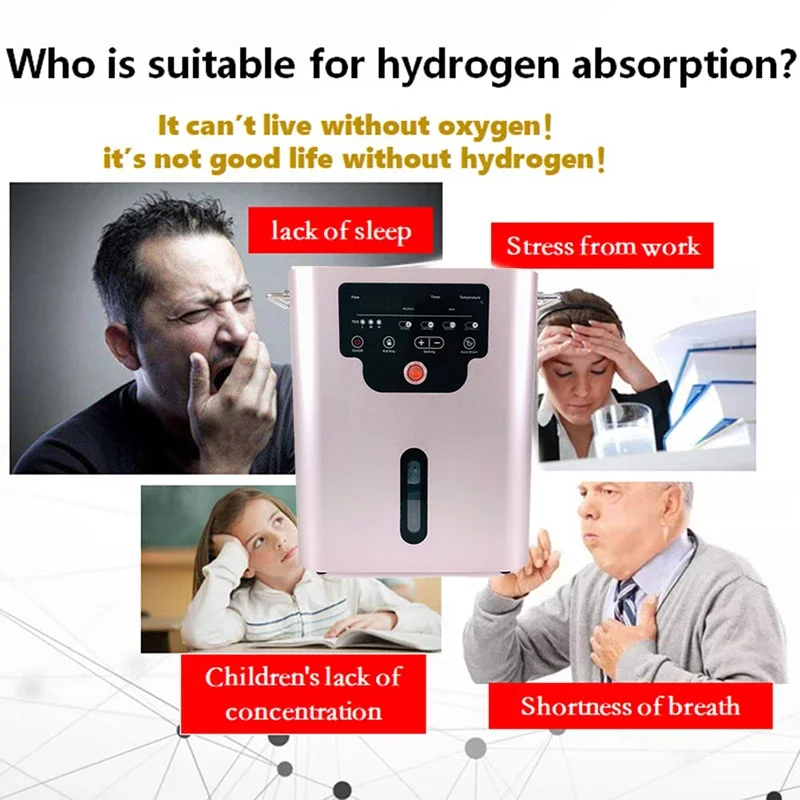 

SPE Hydrogen Gas Generator, 600/900ml/min H2 Inhaler Machine for Home Wellness Therapy