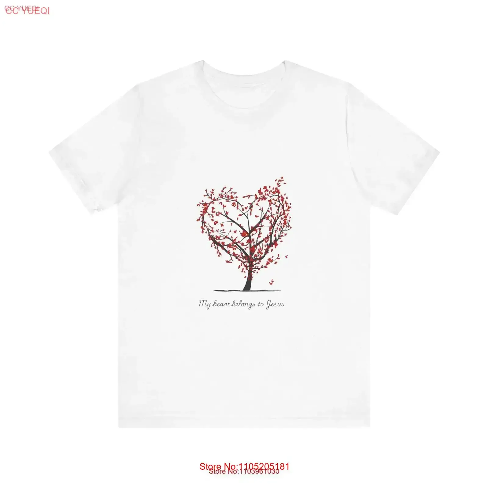T-shirt à base de foi mon cœur appartient à l'arbre de Jésus, cadeau de Saint-Valentin pour sa maman maman le 14 février, vintage délavé