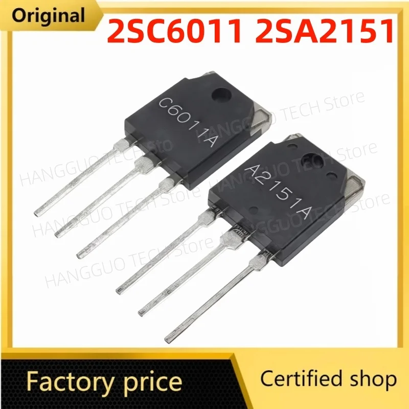 original  10PCS  5PAIRS C6011 A2151 ( 5PCS 2SC6011 + 5PCS 2SA2151 )  TO-3P