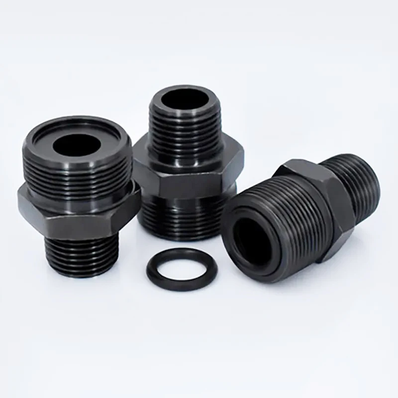 High Pressure Oil Tubing Joints Carbon Steel Metric Thread M14 M16 M18 M20 to BSP 1/8\