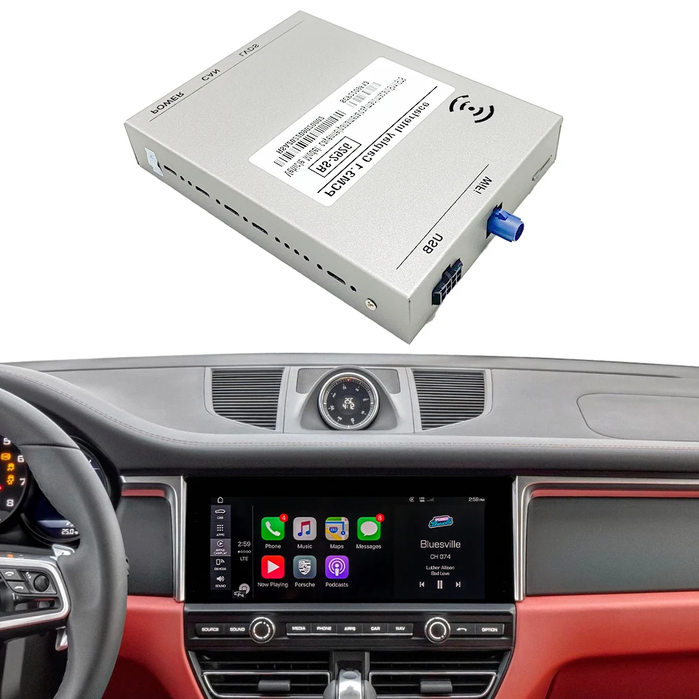 Car Retrofit Module Camera Interface Wireless CarPlay For Porsche 911 918 Pcm 3.1 Android Auto
