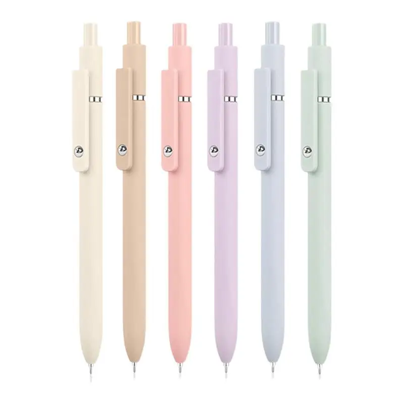 

Gel Ink Pens Press Gel Ink Pens Set Of 6 For Journaling Quick Drying Gel Ink Pens 0.42mm Fine Point Retractable For Students