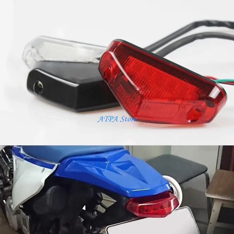 

U13C Industrial Grade Motorcycle LED Brake Stop Running Tail Light License Plate Lights with Different Color Shells Durable