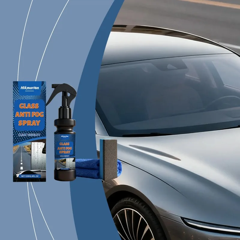 Anti-fog Spray for Car Windows, Windshield Cleaner for Stain Removal, Gloss Restoration and Defogging