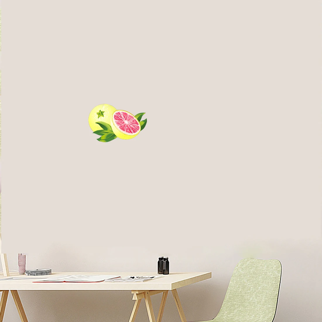 Three Ratels CO29 Fresh lemon and tangerine Fruit Wall Sticker for home Decoration kitchen refrigerator Decals self pasting