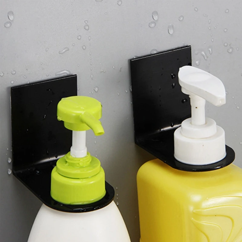 Hanger Wall Sticker Shower Gel Bottle Holder Shampoo Hand Soap Hook Holder Liquid Soap Holder for Kitchen Bathroom Toilet