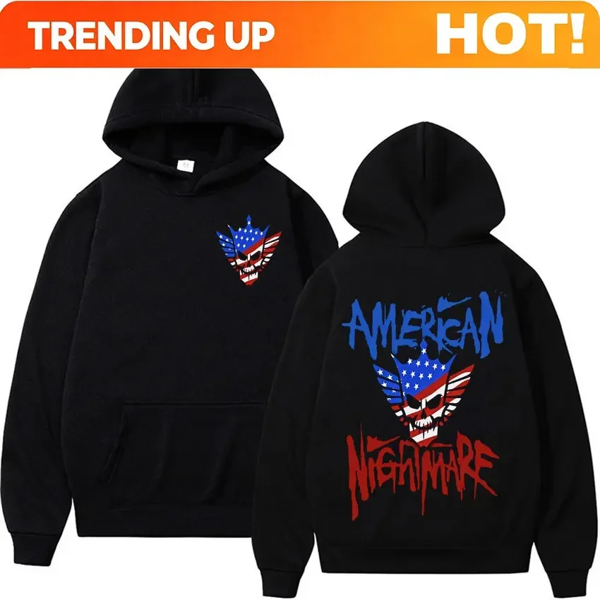 Customization Cody Rhodes American Nightmare Logo Hoodies Men's Clothing Harajuku Hip Hop Vintage Sweatshirts Casual Fleece Long
