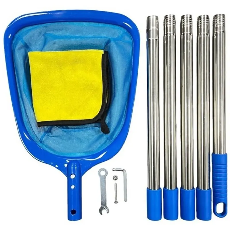 

ABUI-Deep-Water Leaf Skimmer Net Stainless Steel Pool Cleaning Skimmer Net For Pool And Fish Pond