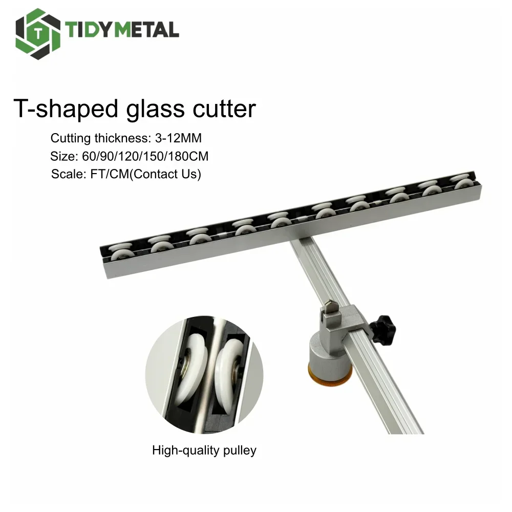 T Glass Cutter T-Shaped Roller Cutter Self Oil Adjustable Premium Cutter Head Aluminum Alloy Sturdy for Glass  Tile Cutting Tool