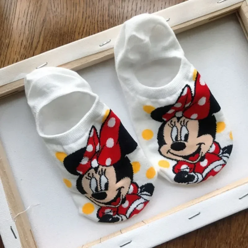 Disney Mickey Mouse Casual Boat Socks Men and Women Cartoon Colour Breathable Comfortable High Quality Ankle Socks birthday Gift