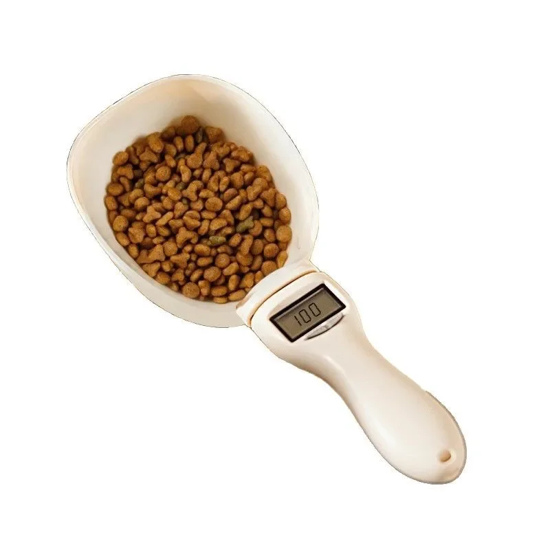 Digital Measuring Spoon for Pet Food with Scale Electronic Feeding Tool for Cats Dogs Accurate Portion Control Kitchen