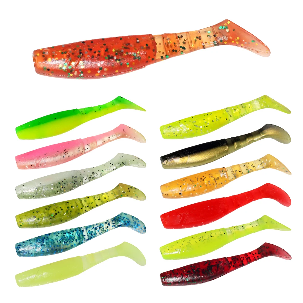 

Fishing Lures 20pcs Plastic Soft Lure Jigging Swimbait Artificial Wobbler Silicone Bait Worm Crankbaits Sea Fishing for Pike