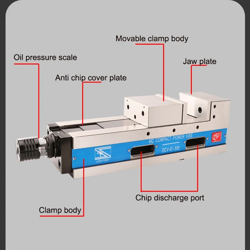 6 Inch Pneumatic Vise CNC Computer Pneumatic Clamp Right Angle Vise 90° Milling Machine Precision Vise hydraulic vice