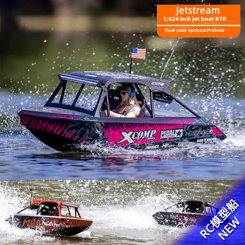 

2,4 г полномасштабная лодка с дистанционным управлением 1:6 Jetstream реактивная лодка с водяным охлаждением Shreddy 24-дюймовая высокоскоростная модель электрической лодки