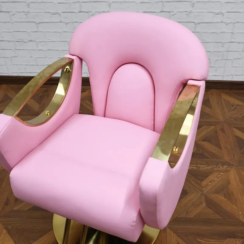 

360-degree rotating hairdressing chair for the hair salon ° Rotating hydraulic lifts, pink chairs, new design, customizable