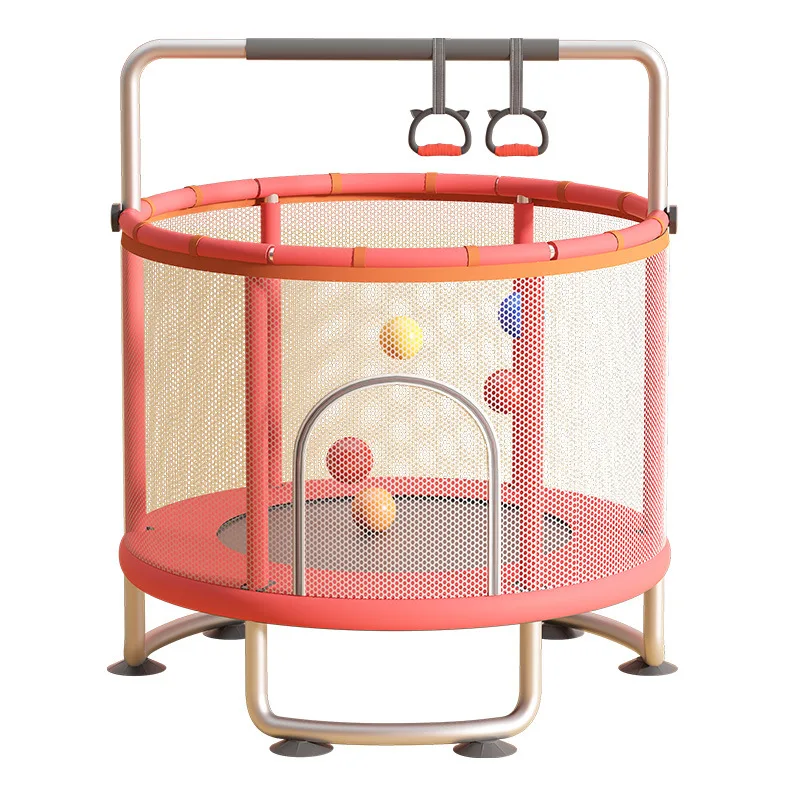 

Small Indoor Mini Trampoline for Kids round Fitness Jumping with Enclosures for Children's Indoor Recreation