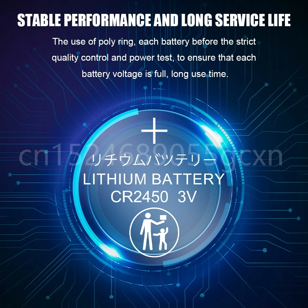 Batería de litio para Control remoto, Pila de botón para lámpara LED, reloj, CR2450, CR2450, DL2050, BR2450, LM2450, KCR5029, 5029LC, 3V, 5 piezas
