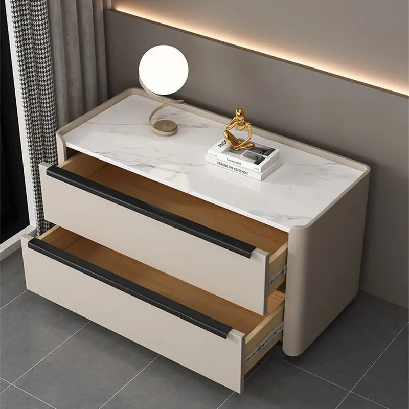 bedside table light luxury decoration design sense small apartment bedroom bedside table