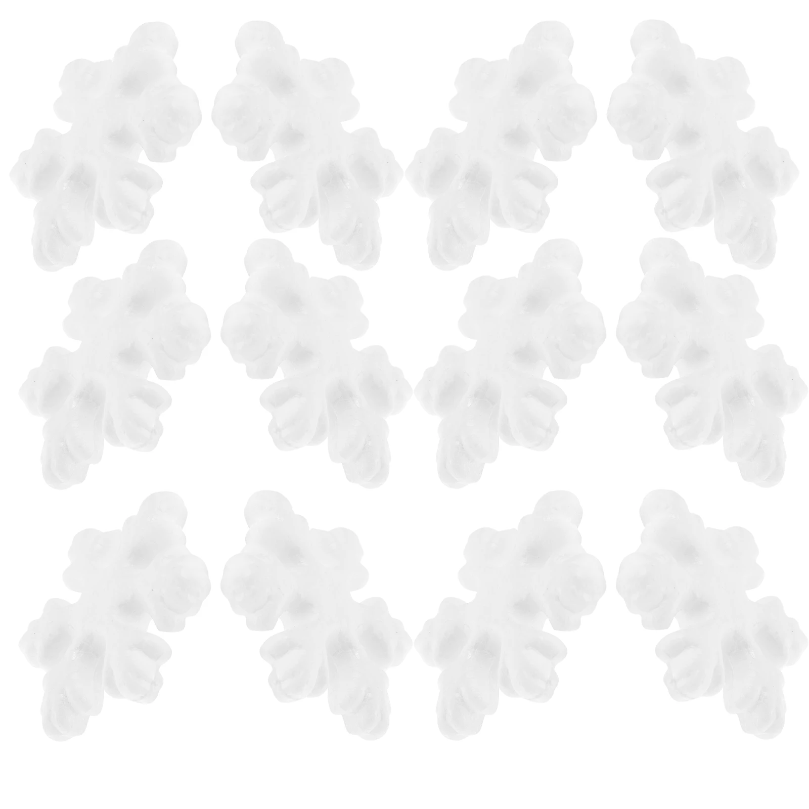 

50pcs Christmas Snowflake Decoration Hanging Foam Ornaments Xmas Party Accessories Scene Layout DIY Decor Pendant