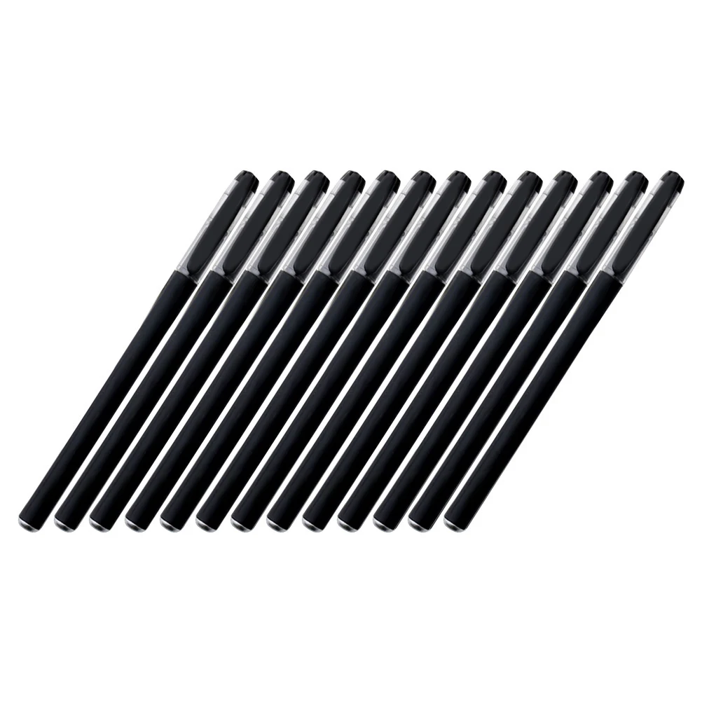 

20 Pcs Gel Pen Black Pens Ball Point Ballpoint Fine Signing Thin for Plastic Ink