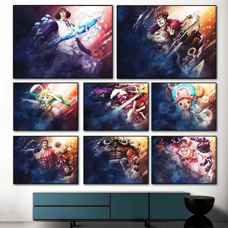 

One Piece New Canvas Painting Anime Figure Monkey D Luffy Roronoa Zoro HD Print Picture for Bedroom Christmas Decor GiftsPoster