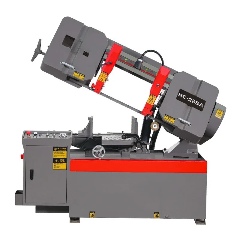 Firewire metal band sawing machine, hydraulic semi-automatic round steel plate rebar aluminum profile cutting