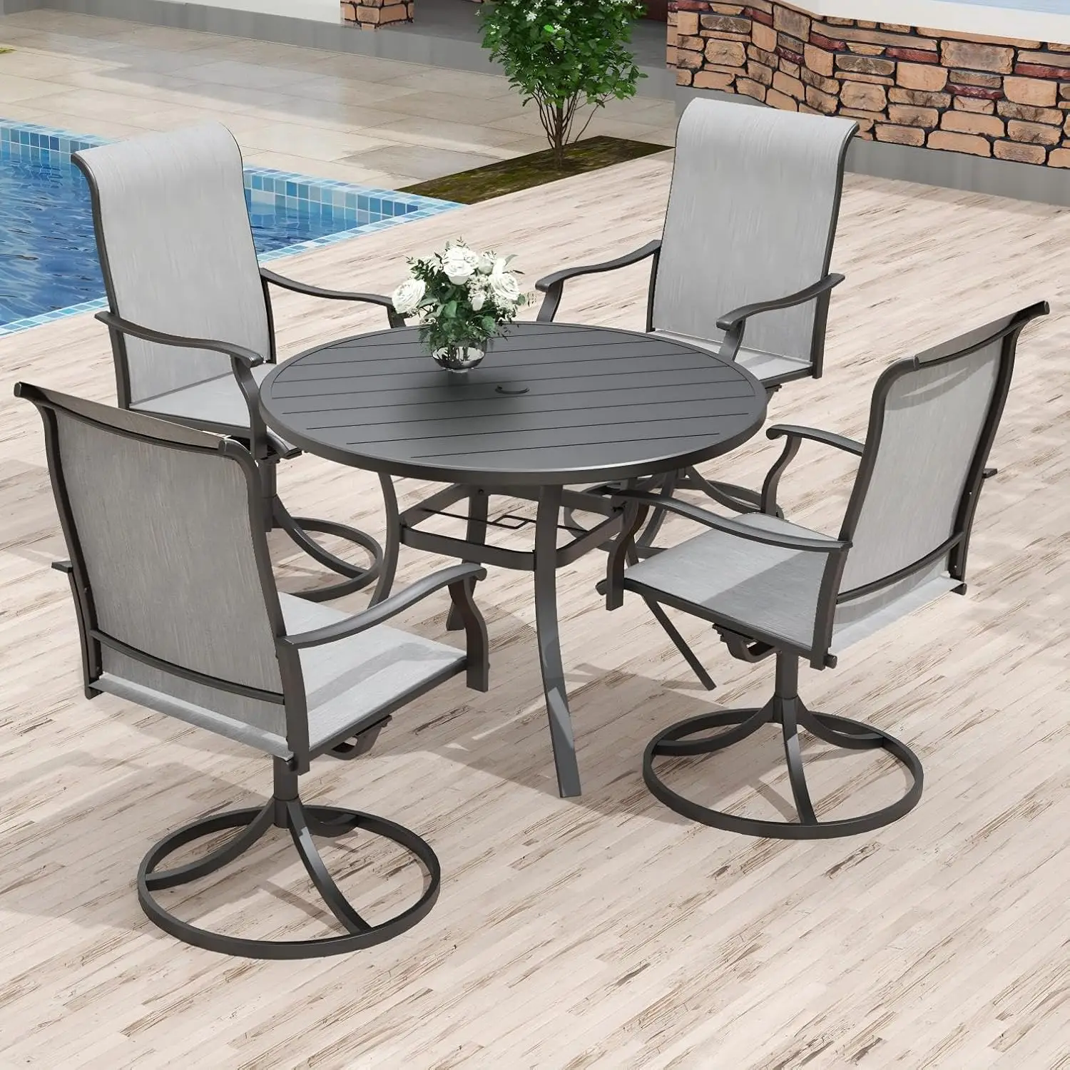 5 Piece Patio Dining Set, 41