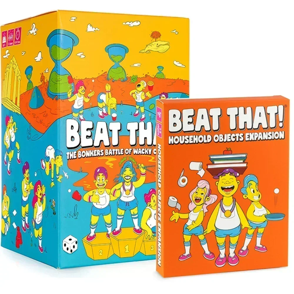 

Beat That Game The Bonkers Battle of Wacky Challenges Family Party Game for Kids Adults Board Game Card Game Gift Toy Kid Table