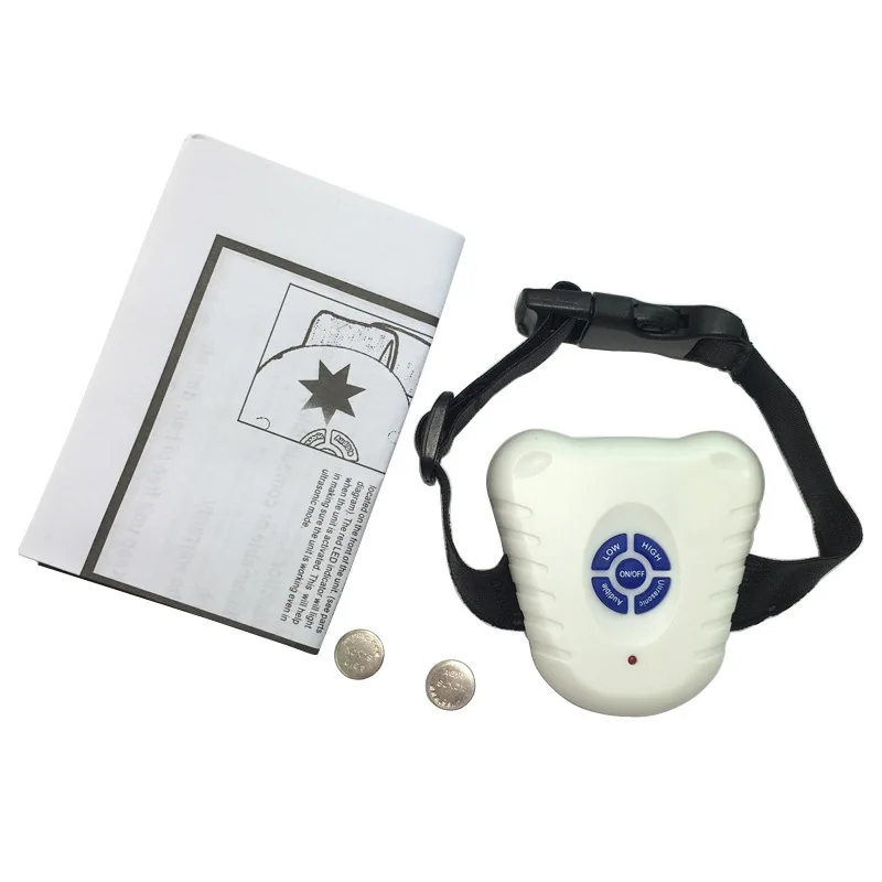 

Electronic ultrasonic barking stop collar for dogs and pets